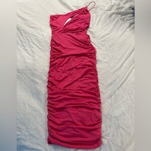 Nookie Elegant Pink Ruched Dress